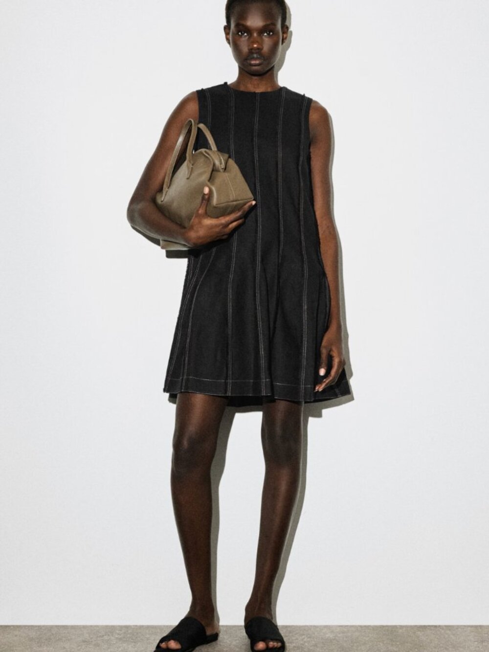 COS Sculpted Pleated Mini Dress — 8